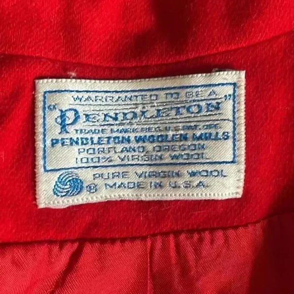 Vintage Pendleton, virgin wool one button blazer - Picture 6 of 6